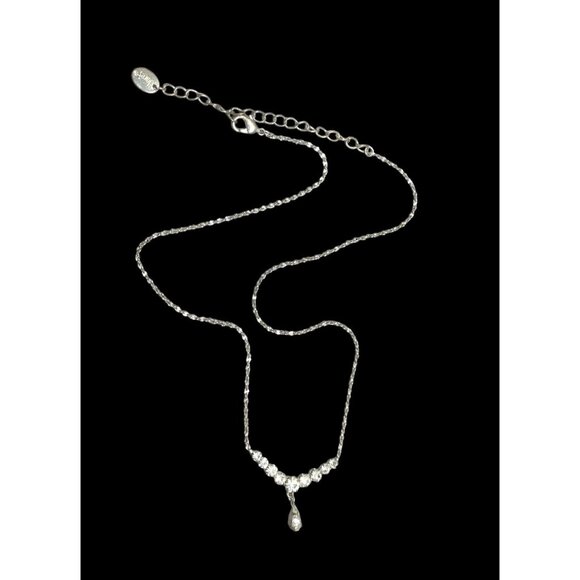 Claires Y2K Rhinestone Glam Prom Necklace - Picture 1 of 5